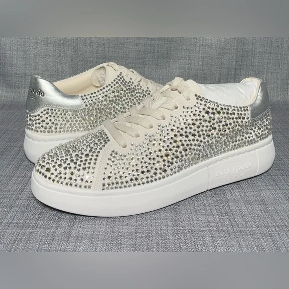 Kate Spade Women's Lift Crystal Lace-Up Sneakers - Picture 2 of 8